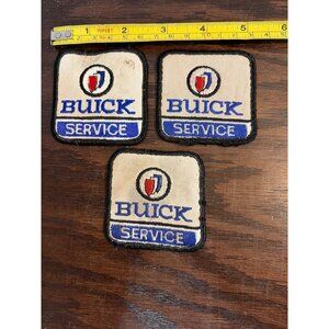 Vintage Buick Service Embroidered Patches Lot Of 3 Retro Auto Repair Memorabilia